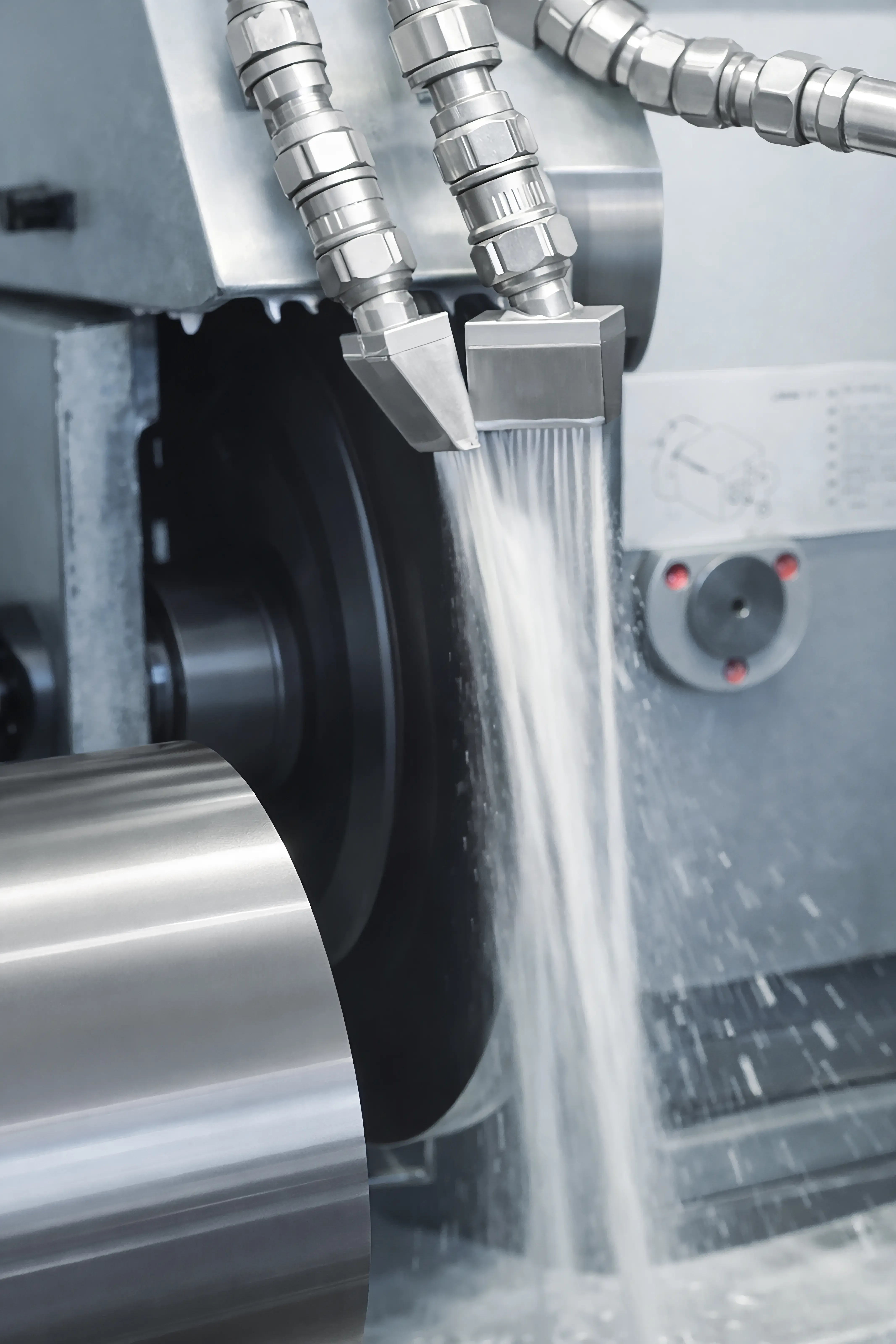 Metallen slipas under vatten