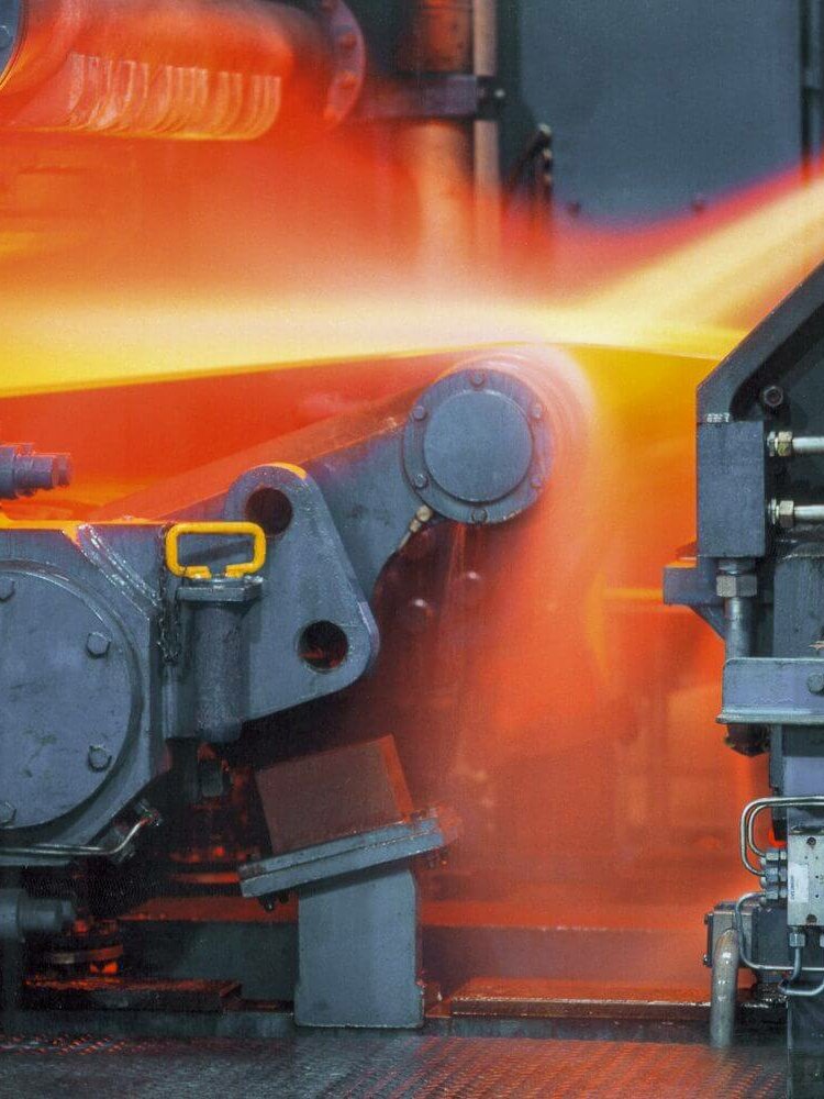 Varmt stål i ett rullager