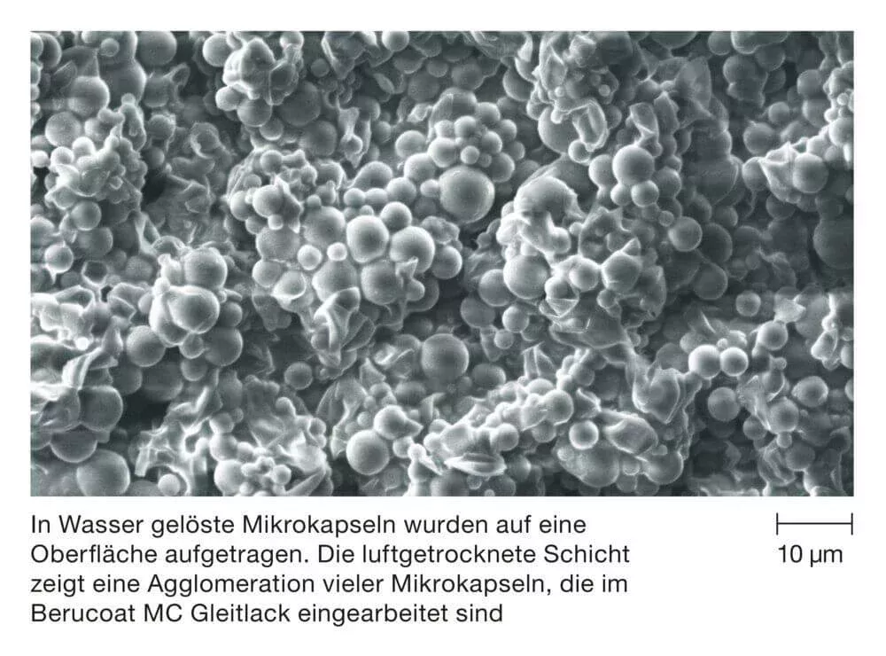Mikrokapslar upplösta i vatten