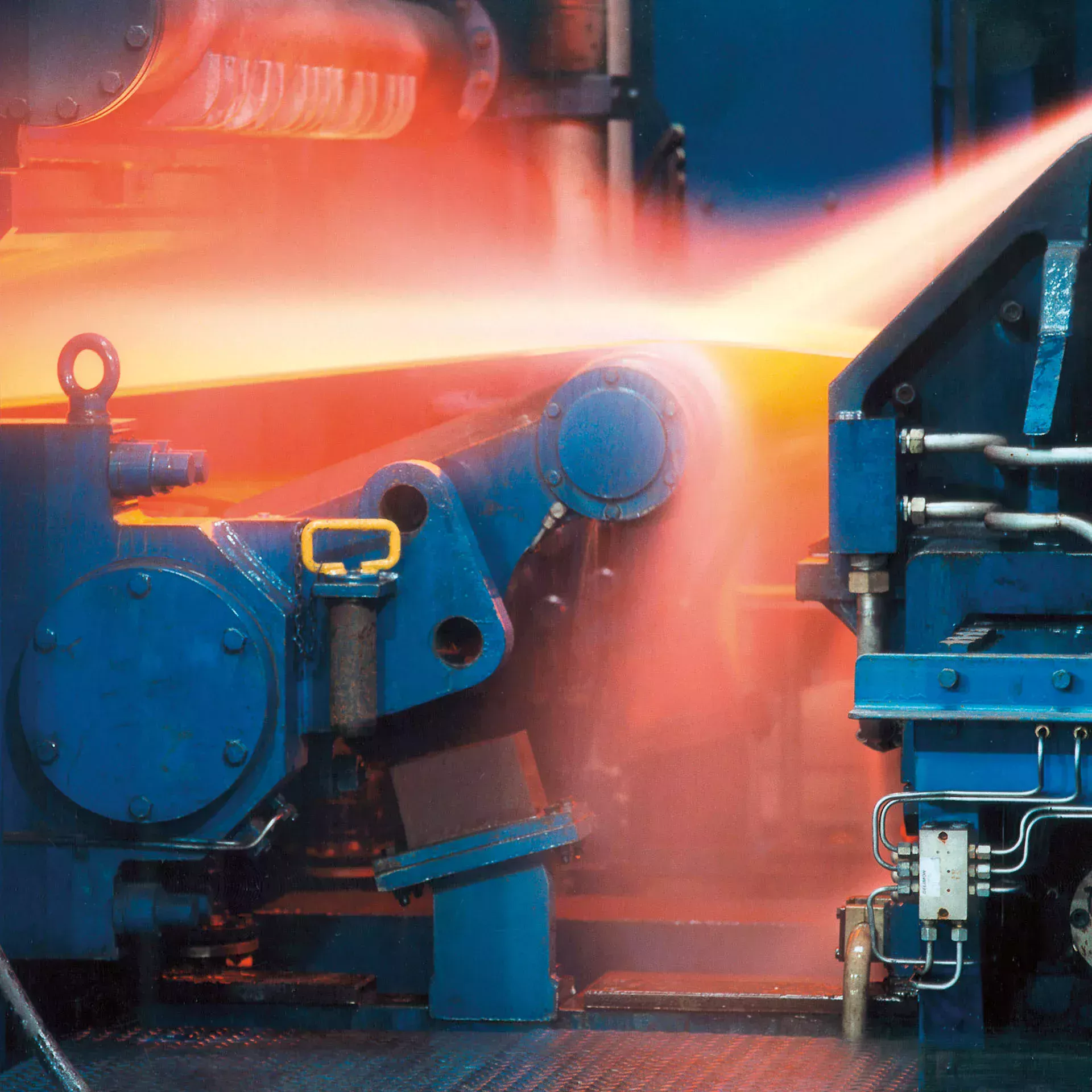 Stål smälts under hög värme