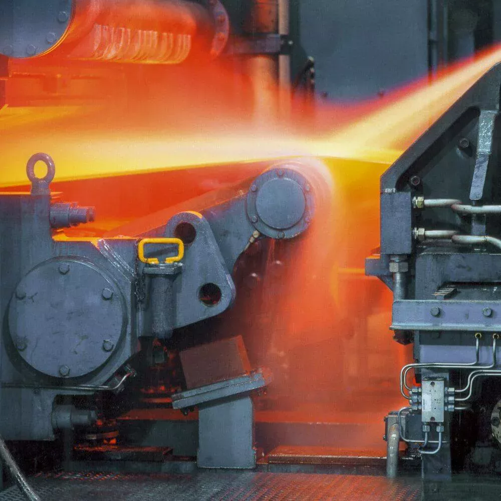 Varmt stål i ett rullager