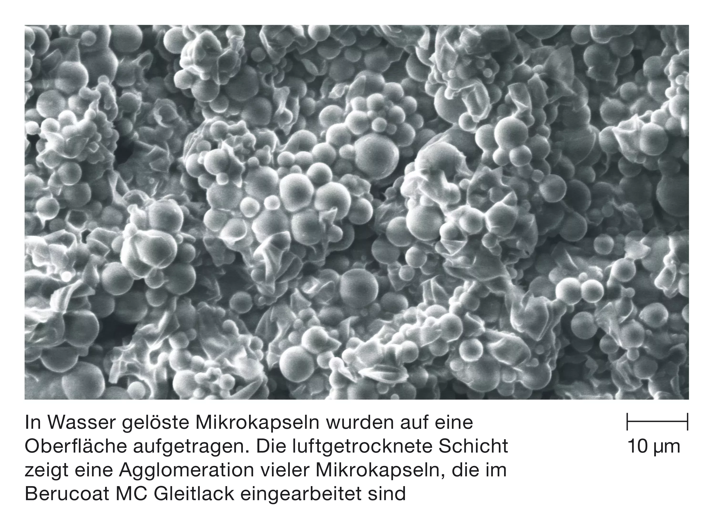 Mikrokapslar upplösta i vatten
