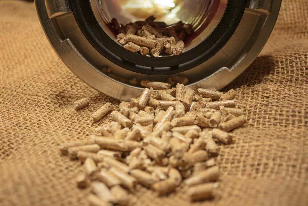 Pellets kommer direkt från produktionen