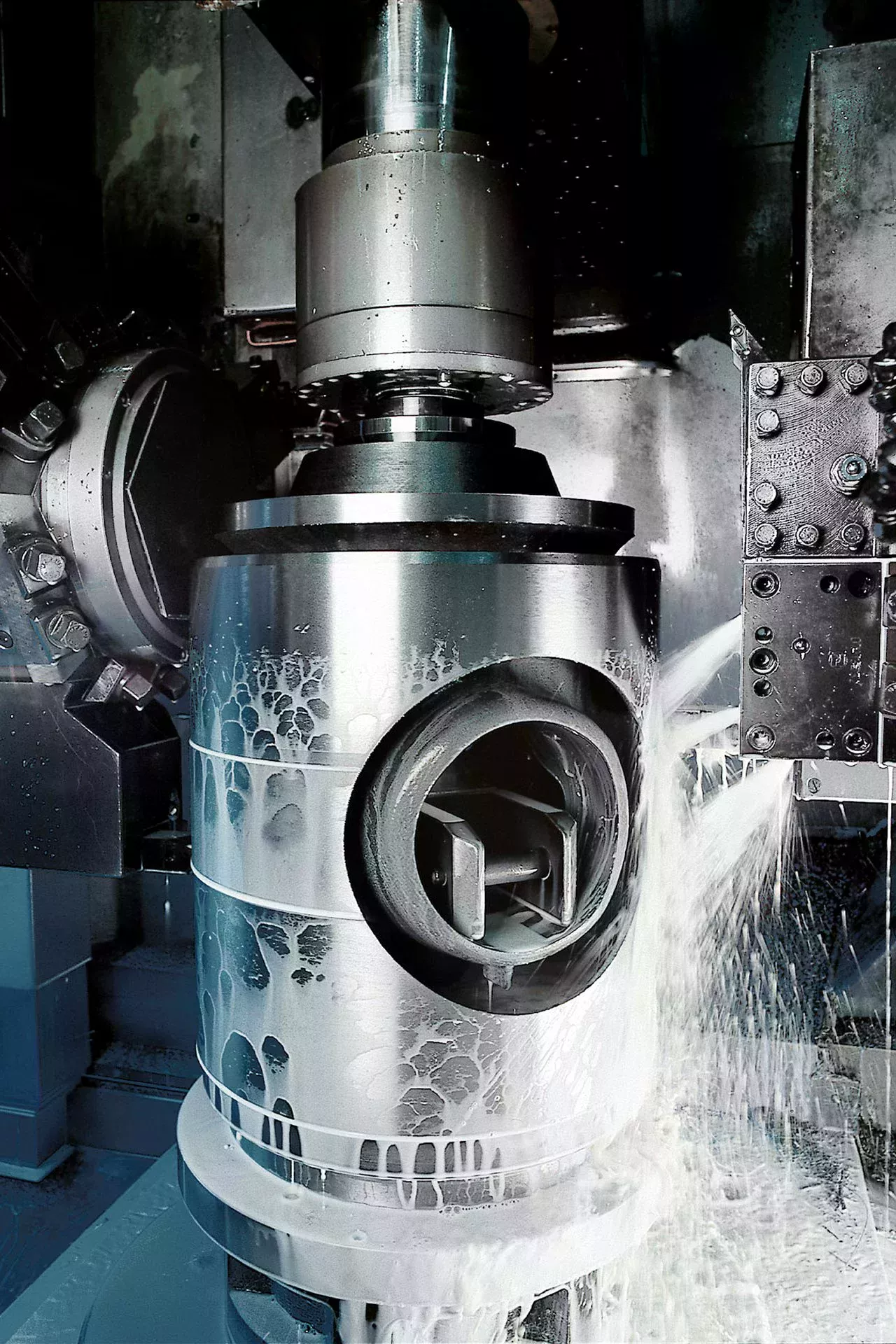 Metall som bearbetas med kylande smörjmedel